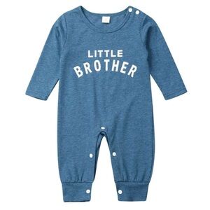 5/$20 | Baby Boy Little Brother Jumpsuit with Snap Closure (0-3)